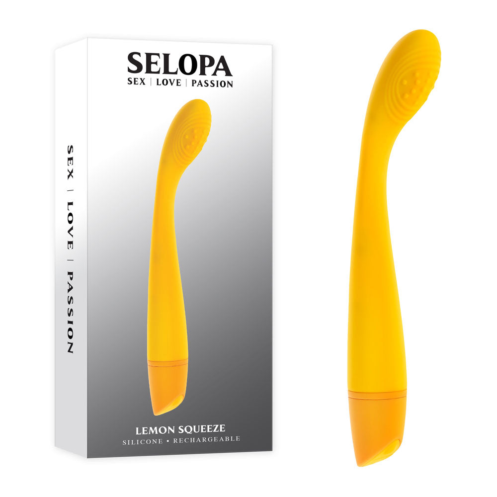 SL-RS-3311-2__20967 SELOPA Lemon Squeeze Silicone Rechargeable Vibe - Image 1